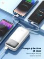 LDNIO Power Bank 20000mAh, Fast Charging Type-C & Lightning Cable Powerbank, LED Display Battery Level, With Extra USB Port. 