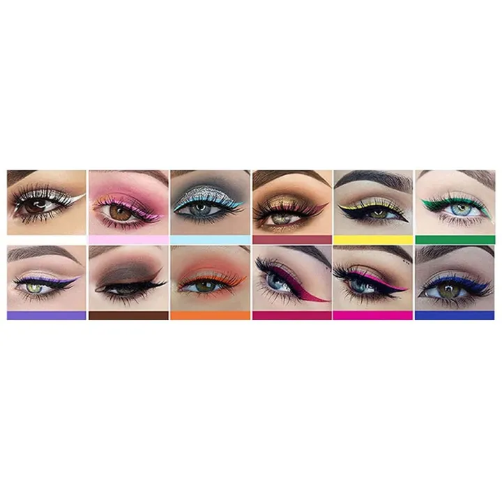 HANDAIYAN%2012%20Colors%20Matte%20Liquid%20Eyeliner%20Set%20Rainbow%20Colorful%20Neon%20Eyeliner%20Pencil%20Pigmented%20Waterproof%20Smudgeproof%20Long%20Lasting%20Gel%20Eye%20Liner%20Christmas%20Makeup%20Gift%20Kit%20for%20Women%20Set%20A%20-%20Image%205