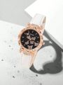 Casual Women Watch Females Leather Strap Quartz Wristwatch for Girls & Ladies Decent Watches. 