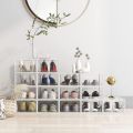 Transparent shoebox storage box drawer-type plastic shoe rack transparent shoe cabinet net red shoe storage artifact shoe wall wholesale. 