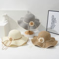 New Grass Knitted Hat for Spring Summe Sunflower Design Sunshade Hat for Outdoor Vacation Sun Protection UV Protection Sun Hat.