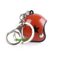 PVC Motorcycle Helmet Keyring Motorbike Safety Helmet Model Keychain Key Ring Key Holder (Red). 