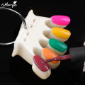 Monja 10Pcs Nail Art Natural Clear False Nail UV Gel Painting Practice Board Crown Color Display Plate Manicure Tool. 