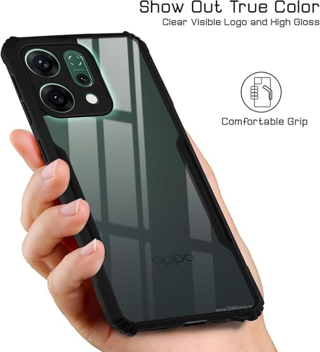 OPPO RENO 14 5G Protective Black Border Crystal Clear Xundd Mobile Back Case Cover