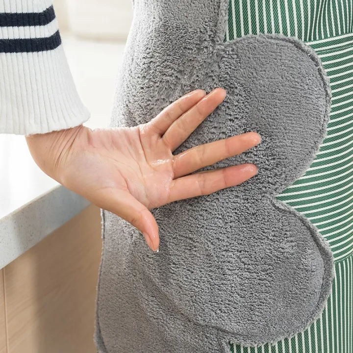 Adjustable%20Waterproof%20Fashion%20Solid%20Cooking%20Kitchen%20Bib%20Canvas%20Apron%20Dress%20With%20Pocket%20Side%20Wipes%20-%20Image%205