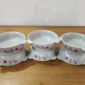 6 Pcs Ceramic Baby Soup & Food Serving Bowl Set. Snack Bowl Set, Gift And Home Decoration. Microwave Oven Save Off-White Color Ceramic Plate & Bowl set. CD:A70.. 