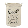 Nice Waterproof Canvas Laundry Clothes Basket Storage Basket Folding Storage Box. 