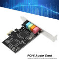 PCI-E 5.1 Sound Card Computer PCIE 5.1 Channel 3D Audio 6 Channels 3D Games Music Digital Sound Card PCI Express 5.1 CH 24Bit Eatop.