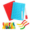 20PCS Creative Holes DIY Silicone Gummy Snake Worms Chocolate Mold Sugar Candy Jelly Molds Ice Tube Tray Mold Cake Decor Tools Conbo.