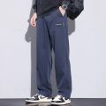 New Upgraded Soft Cosy Lyocell Fabric Men's Pants Baggy Straight Elastic Waist Thick Casual Wide Trousers Male Oversized M-5XL. 