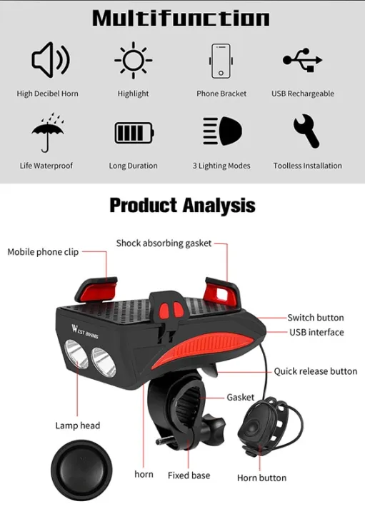 Waterproof%20Multifunction%204-In-1%20Bicycle%20Lamp%20Mobile%20Phone%20Bracket%20Riding%20Headlight%20Horn%20Bicycle%20Mobile%20Phone%20Frame%20Lamp%20Charging%20-%20Image%204