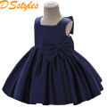 DSstyles Flower Girl Bow Tutu Dress Kids Baby Girl Princess Dress Bow Dresses Summer Wedding Party Pageant Gown. 