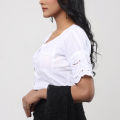 Pure Cotton Chicken Ghoti Hata Sleeves Saree Blouse For Women's. 