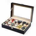 12 Slots PU Leather Watch Box. 