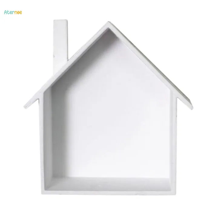 5x%20House%20Shaped%20Floating%20Wall%20Mounted%20Shelves%20For%20Decor%20White%20-%20Image%202