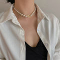 Fashion Bohemian Letter CD Pearl Choker Necklace Punk Necklaces for women jewelry Body Jewelry Cuilei. 
