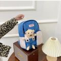 【Limited Quantity】 New Bear Bear Doll Backpack Cartoon Nylon Children School Bags Mini Small Backpack Kids. 