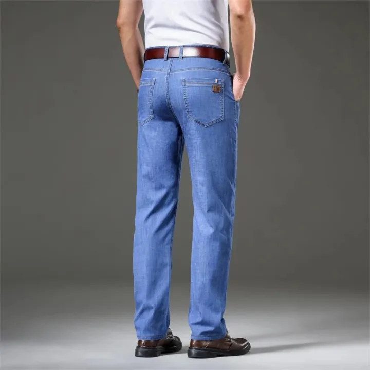 Summer%20Spring%20Men's%20Classic%20Relaxed%20Fit%20Flex%20Jean%202023%20New%20Men%20High%20Waist%20Business%20Casual%20Classic%20Black%20Blue%20Denim%20Trousers%20-%20Image%206