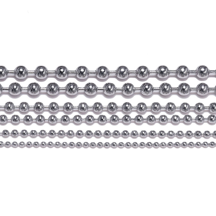 【Bestseller】 St.kunkka 5M/Lot 1.2 1.5 2.4 3.2 mm Stainless Steel Beaded ...