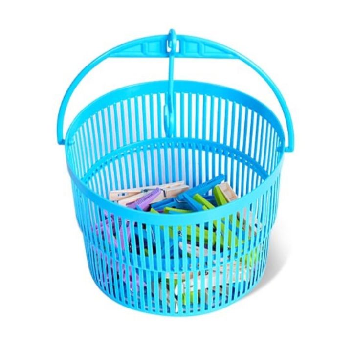 Clip Basket With 18 PIECES SET Clip - Hanger, Clip Basket (Single) With 18 PIECES SET Clip-Assorted ( MultiColor )