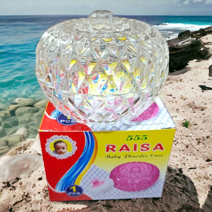 Baby soft Face Powder Puff Sponge Box Case container Powder Case