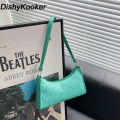 DishyKooker Retro Plaid Baguette Underarm Bag Pu Leather Zipper Shoulder Bag For Women Valentines Gifts. 