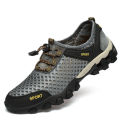 Men's Shoes Summer Tide Shoes Outdoor Breathable Wading Shoes Non-Slip Soft Bottom Hiking Shoes Men's Sports Casual Shoes Men's Mesh Shoes.