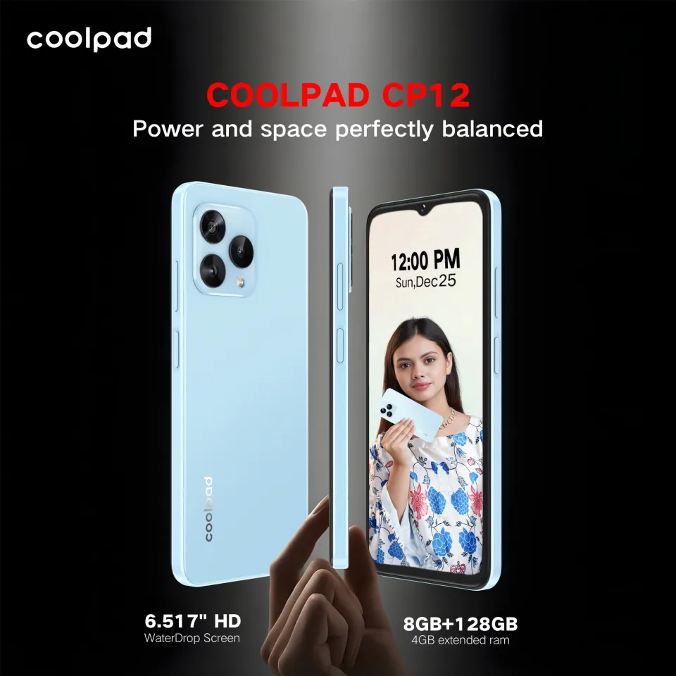 Coolpad CP12 Smartphone – 6.52” HD+ Display, 8GB RAM (4+4), 128GB