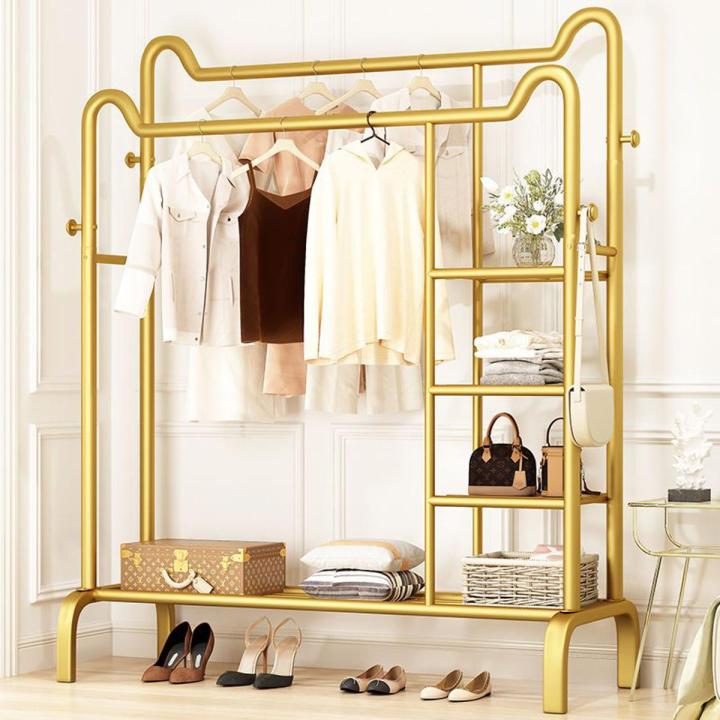 Household Hangers Floor Vertical Bedroom Folding Simple Drying Rack ...