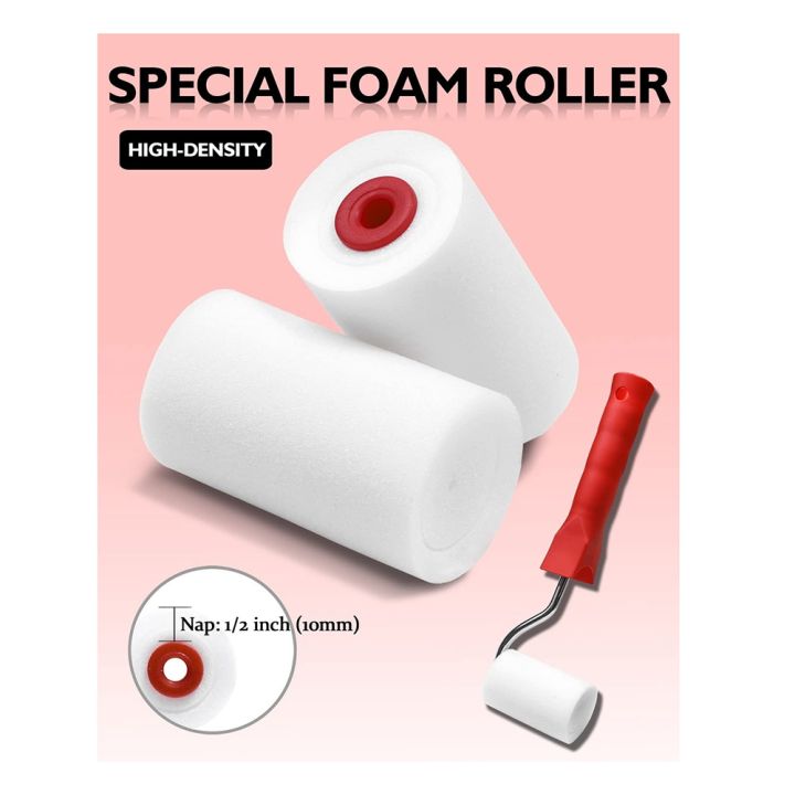 16Pcs%202%20Inch%20Small%20Paint%20Roller%20with%202%20Paint%20Trays,%20Roller%20Brush%20-%20Image%207