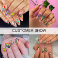 12 patterns Trippy Smile Face Nails Water Decals Mushroom Slider Decals Trippy Nail Art Rainbow Transfer Sticker Decals Eyes.