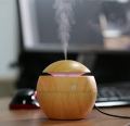 Wooden Air Humidifier Mini Night Light Portable Mist Sprayer USB Electric Air Humidifier 300ML Cool Water Mist Maker with Warm Night Light With 2 Working Modes for Home Office Car. 