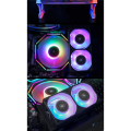 NAMUNY 2X RAM Cooler Cooling Fan Ram Memory Cooler with Dual 60mm Fan PWM Radiator for DDR2/3/4/5 Cooling, Black ARGB.