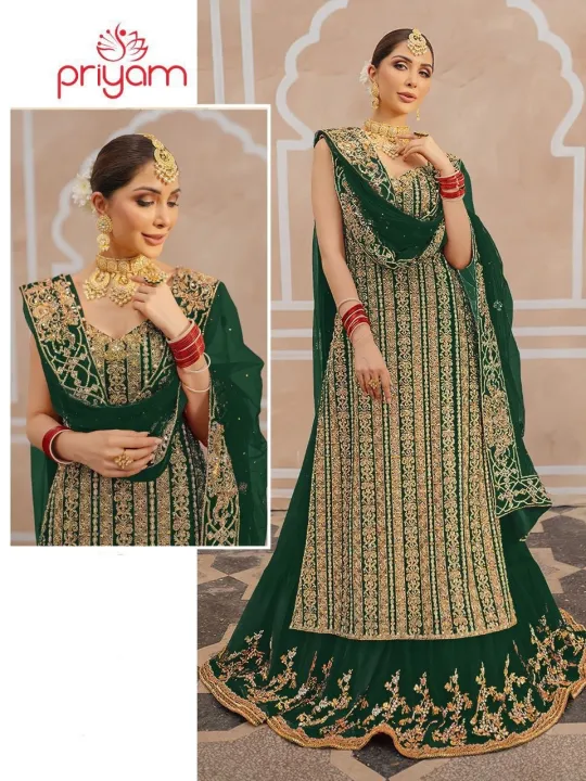 Semi-Stitched%20Georgette%20Party%20Dress%20For%20Women%20-%20Image%204