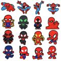 1Pcs Marvel SpiderMan DIY PVC Shoe Croc Buckle Accessories Cartoon Animals Shoes Decoration for Kids Croc Charms Kids Party Gift.