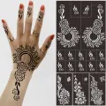 Reusable Temporary Henna Tattoo Stencil Hand Arm Sleeve Face Tattoo Supplies Stencils for Airbrush Painting Template DIY Indian. 