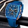 FOXBOX FB0096 new dual display men's watch silicone military watch luminous waterproof business casual quartz watches for men reloj+BOX.