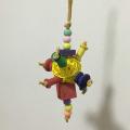 Bird Toys, Parrot Cage Hammock Hanging Bell Toy Colorful Swing Bell String Rattan Ball Bite String Toy 5pcs. 