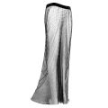 Sparkle Diamante Fishnet Wide Leg Trousers Crystal Mesh Flare Pants High Waisted Rhinestone Split Hem Leggings.