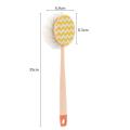 Long Handle back scrubber for shower Lightweight Single Piece Non-slip shower brush Soft Hair Doubleside bath brush long handle for shower for Home Bathroom Body Care Adults Skin Exfoliation Personal Hygiene.