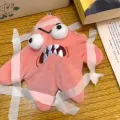 Funny Angry Jumping Patrick Star Plush Toy Moving Starfish Keychain Stuffed Doll Kawaii Toys Backpack Ornament Gifts. 