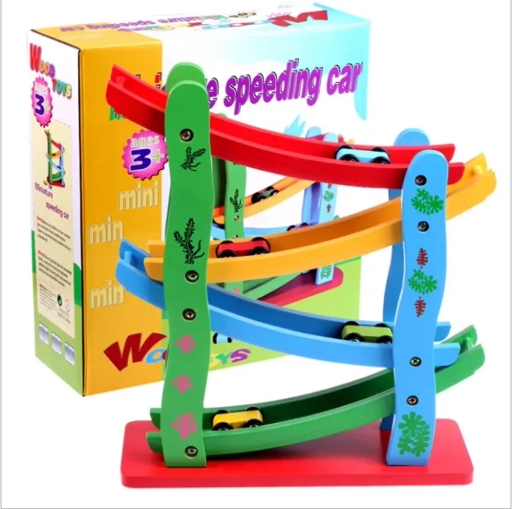 Miniature%20Speeding%20Car%20Ramp%20%E2%80%93%20Wooden%20Racing%20Track%20Toy%20for%20Kids%20-%20Image%202