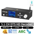 HD950 Dolby Atmos 5.1CH Audio Decoder 51 4K Hdmi2.0 Converter Bluetooth Receiver DSD 384KHz32BIT ES9038q2m DAC ARC PC U Disk OTG.