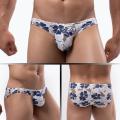 【Limited stock】 EXILIENS Brand Flowers Underwear Men Brief Print Mens Briefs Cueca Male Underwear Men's Underpants Size M-XXL. 