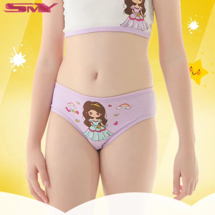Pack%20of%204%20-%20Assorted%20Panties%20for%20Children%20Elastic%20Kids%20Girl%20Briefs%20Brand%20New%20Underpants%20for%20Kid%20-%20Image%202