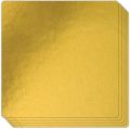 1 pound- Cake Base MDF Board (Golden) 8' INCH (Square Pack of 5). 