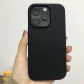 Liquid Silicone Premium Quality Back Cover Case For Apple iPhone 11 TO 14 PRO MAX – Black. 