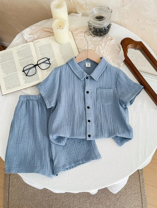 Children%E2%80%99s%20Young%20Boy%20%20Toddlers%20Nice%20Clothes%20Button%20Front%20Shirt%20&%20Shorts%20for%20Kids%20-%20Image%206