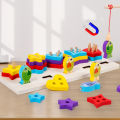 Children's mathematical enlightenment thinking training, color classification, shape cognition, early education building blocks, magnetic and three-dimensional teaching aids. 