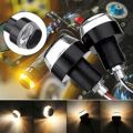 Bike Turn Signal LED Handle Bar Light Side LED Indicator Light Bike Handle Bar End LED Blinker Indicator Light Finish 2X Motorcycle DRL/Turn Signal LED Light Handle Bar.